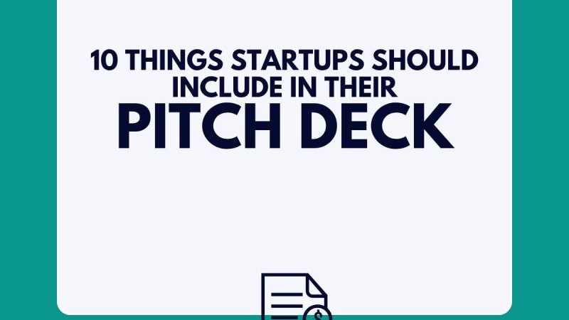 10 elements of a pitch deck.