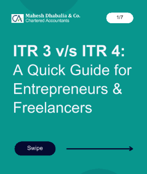 Read more about the article ITR 3 vs. ITR 4: Understanding the Difference Between Income Tax Returns