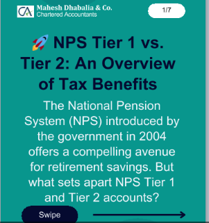 NPS Tier 1 vs Tier 2 : An overview of Tax Benefits